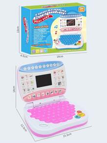 1pc Children's Early Education Tablet Learning Machine, Simulated Laptop With Display Screen, Educational Computer & Music Storytelling Device, Christmas Gift For Boys And Girls