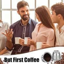 Paquete de 6 cápsulas de café espresso recargables de acero inoxidable compatibles con máquinas de café, con tapa sellada de aluminio (Apto para 204 recargas) - Plateado - Ver 7
