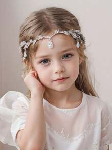 1 件青少年皇冠，带有森林树叶和全水钻伴娘皇冠头带，极简主义仙女皇冠额链，婚礼装饰，适合女孩生日派对、婚礼场地、表演照片拍摄，是送给女孩的理想礼物 - 彩色 - 查看 2