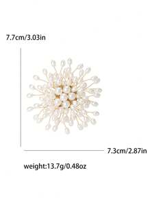 Fashionable Handmade White Faux Pearl Flower Brooch For Women Dress Suit Pin Accessories Party Banquet Gift Valentines - Pearl Flower Brooch - View 15