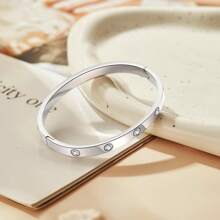 Fossil Women's Bracelet In Stainless Steel With Glitter - Silver - View 1