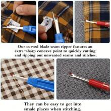 4pcs Sewing Seam Ripper Set - Stainless Steel Line Cutter, Seam Ripper And Thread Snipper, Easy To Remove Stitching - Multicolor - View 3