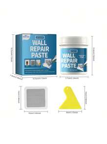 Wall Hole Filling & Repair Putty Kit - Home Wall Patching Compound To Cover Stains & Refresh Surface - 100g+Scraper+Repair Patch - View 2
