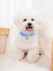 全新 1 件 PU 皮革精致宠物狗项圈，优质皮革面料和合金配件。漂亮的宝石装饰。 - 彩色 - 查看 8