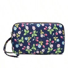 1pc Women's Clutch Wallet, Large Capacity 3-Zipper Handbag, Daily Makeup Pouch, Can Hold Keys & Coins - Multicolor - View 16