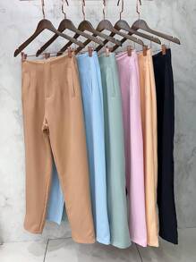 Sullyn_modas High Waist Pants - Rosa Pálido - Ver 4
