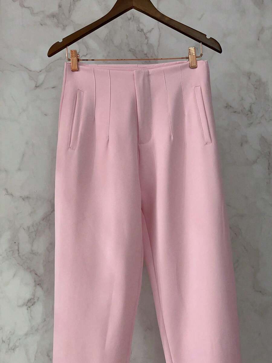 Sullyn_modas High Waist Pants - Rosa Pálido - Ver 1