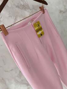 Sullyn_modas High Waist Pants - Rosa Pálido - Ver 6
