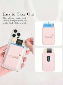 Customized Phone Card Holder, Fits Up To 3 Cards, Suitable For Various Phone Models, Storage Valentines,Purses And Bags Women,Tendencia Local - Multicolor - View 4