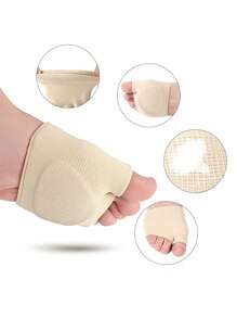 1 par de Protectores de talón y antepié de silicona de grosor para accesorios de calzado unisex - Albaricoque - Ver 2