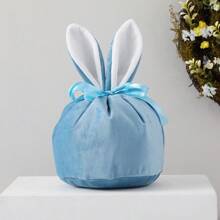 Easter Bunny Bag Velvet Gift Rabbit Ears Accessories Plash Sugar Wedding Candy Box Cute Decor Mixed Colour Drawstring Bag - Multicolor - View 11