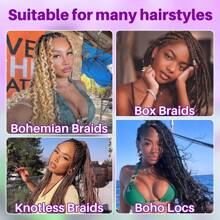 Human Braiding Hair For Boho Braids Human Hair Braiding Hair 110g 20 Inch Curly Boho Hair For Braiding Knotless 12A Deep Wave Bulk Human Hair For Braiding Bohemian 3 Bundles/Pack Auburn Ginger - S30 - View 4