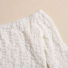 Women's Off Shoulder Dress Solid Pleated Ruffled Hem Flared Cuffs Long Sleeve Slim Fit Mini Dress For Spring& Summer,Bride - White - View 4