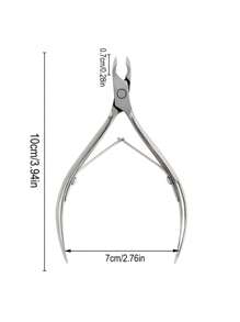 MAOMIA 3pcs Cuticle Clipper Set, Pointed Cuticle Trimmer, Stainless Steel Nail Clippers, Suitable For Nail Salon Tools - Silver - View 5