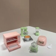 Ensemble miniature d'appareils de cuisine, cuiseur à riz miniature, four pour la décoration de maison de poupée, accessoires de décor réalistes pour scène de photographie, articles de supermarché de simulation