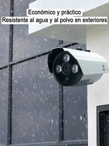 1 Pieza cámara de vigilancia, resistente al agua, luz LED,Cámara HD de 3,6 mm, 12 V, visión nocturna HD - Blanco - Ver 2