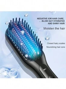 3 合 1 吹风机刷和直发器刷，强力陶瓷电气石离子热风刷，3 种热量/2 种速度设置，一步式吹风机和造型器，适合所有发质（英国） - 英規插(220-240V) - 查看 3