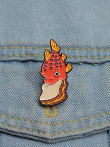 1pc Cute Fish Shaped Alloy Brooch, Clothing Bag Hat Pin, Friend Gift, Suitable For Men And Women Daily Wear