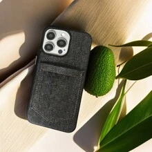 Compatible With Apple IPhone 13Promax/14Pro/15 Series Phone Cases With Denim Style Card Insertion Compatible With Iphone 15Promax/12 Universal All Inclusive Design - Multicolor - View 4