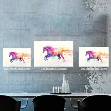 Beautiful Colorful Horses Canvas Art, Living Room, Bedroom Background Wall Decor, Studio Hallway Art