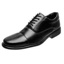Men's Formal Military Leather Shoes Sport Slim Oxford - 黑色 - 查看 5