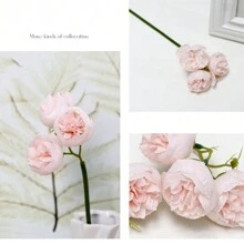 Set de 9 piezas de ramos de peonía artificial, ramo de 27 cabezas de flores artificiales, adecuado para bodas, fiestas, decoración del hogar, fiestas de vacaciones, ramo de rosas artificiales para el Día de los Enamorados - Flores de peonía y camelia artificiales de plástico para decoración del hogar, sala de estar, boda, fiesta, Día del Padre, Día de la Madre, graduación, centros de mesa, accesorios de fotografía y arreglos florales de novia para bodas