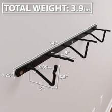 Estantería para accesorios de cable. Estantería de almacenamiento independiente o montada en pared. Postes de almacenamiento de uso múltiple para accesorios de ejercicio. - Montaje en pared - Ver 3