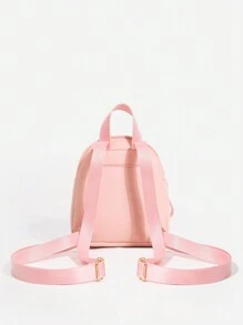 Adjustable Strap Work Backpack, Zipper Commuter Purse - Pink Backpack - Pink - View 9