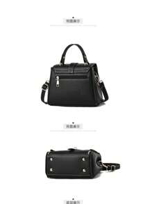 Women's Crossbody Bag Portable Crossbody Travel Medium New Details(DX2632) - Màu xanh lam - Xem 4