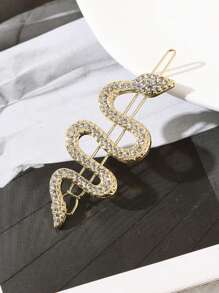 1pc Elegant Round Zinc Alloy Snap Hair Clip Hair Clips Claw Clips Hair Barrettes