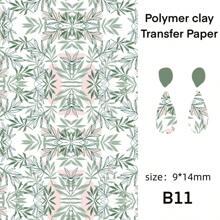 Polymer Clay Water Transfer Paper Fruit Flower Marble Transfer For Polymer Clay, Magic Transfer Paper For Polymer Clay Jewelry Earring Making Stickers