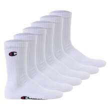 Champion Unisex Socks, 6 Pairs - Crew Socks Basic - White - View 1
