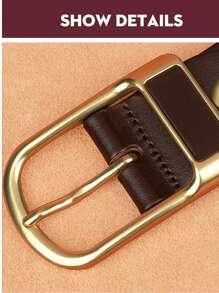 男士真皮高品质扣牛仔裤牛皮休闲腰带商务牛仔腰带男士时尚设计师适合青少年夏季休闲户外运动或度假旅行或毕业礼物或生日礼服配饰或日常穿着 - 彩色 - 查看 7