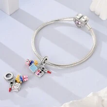 Cuentas amuleto de animal plateadas en plata de ley 925 para pulseras DIY, regalo elegante y de moda para el cumpleaños de la mujer, superventas