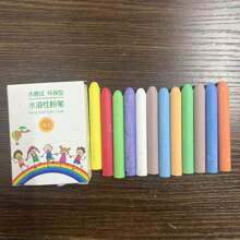 12/24 支无尘水溶性粉笔，彩色可擦粉笔，适用于学校、教师、黑板使用（颜色随机），学校用品，返校 - 彩色 - 查看 6