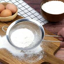 3 piezas de coladores de malla fina, juego de tamices de acero inoxidable multiusos, tamiz de harina con mango, perfecto para té, harina, huevos, herramienta de cocina - 3 piezas - Ver 2