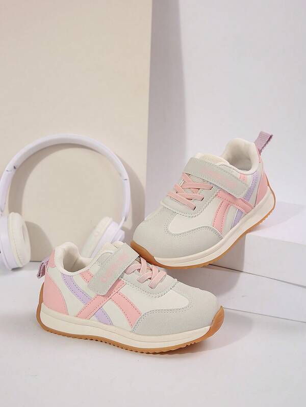 Calçados esportivos para meninas, calçados para caminhada infantil, tênis casuais infantis, sapatos versáteis antiderrapantes de princesa, adequados para todas as estações