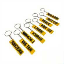 1PC spersonalizowany brelok akrylowy, spersonalizowany brelok z tablicą rejestracyjną, elegancki brelok z nazwą, spersonalizowany prezent na ukończenie szkoły, unikalny brelok z numerem tablicy rejestracyjnej samochodu - opcja spersonalizowanego tekstu - czarna czcionka - Zobacz 6