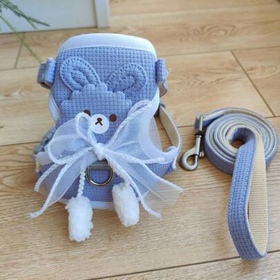 Pettorina a gilet con guinzaglio per cani di piccola taglia, come Teddy, Pomerania, Bichon Frise cuccioli