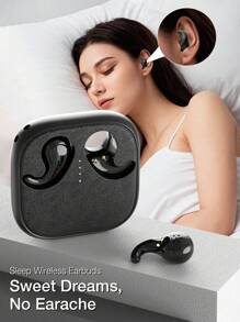GENAI Mini écouteurs de sommeil, écouteurs sans fil 5,3 intra-auriculaires légers avec microphone intégré, IPX5 étanche, son premium immersif parfait pour dormir, s'entraîner, courir, faire du yoga, l'insomnie, les voyages en avion, la méditation