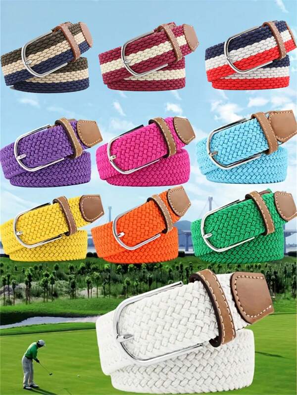 1 pezzo Cintura casual da golf in tela, colori candy, adatta per varie occasioni