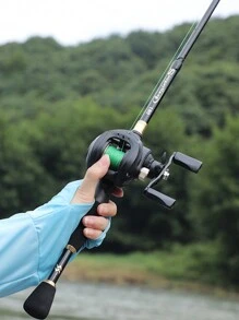 SOUGAYILANG 基础/轻便便携式钓竿套装，包括伸缩钓竿、8.1:1速比的鼓式渔线轮、彩色PE编织钓线以及软/硬饵，适用于淡水和海水垂钓。