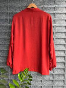 Women's Kimono Blouse Cardigan Kimono Dune Beach Cover-Up New Year Red And Yellow - 紅陶 - 查看 2