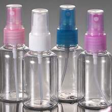 5pcs Plastic Transparent 50ml Small Empty Spray Bottles For Makeup Skin Care Refillable Bottle Tools Random Color - Multicolor - View 4