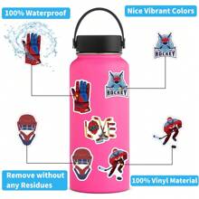 60Pcs Ice Hockey Stickers Vinyl Aesthetics Stickers For Scrapbooking, Diary, Laptop, Bumper, Skateboard, Water Bottle, Computer, Phone, Cartoon, Hard Hat, Car Stickers And Decals - Multicolor - View 7