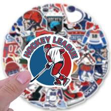 60Pcs Ice Hockey Stickers Vinyl Aesthetics Stickers For Scrapbooking, Diary, Laptop, Bumper, Skateboard, Water Bottle, Computer, Phone, Cartoon, Hard Hat, Car Stickers And Decals - Multicolor - View 4