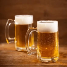 Kit 2 Canecas Zero Grau Chop Cerveja Vinho 380ml Em Vidro de Congelar