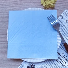20pcs 6.7in Square Blue Paper Napkins, Single Use For Party, Birthday, Holiday, Event, Gathering, Daily Use; 6.5x6.5in Green & Red Pulp Double Layers Disposable Napkins, Suitable For Engagement, Wedding Ceremony, Anniversary, Birthday Party And Other Celebration, Hotel Restaurant Bar Tableware