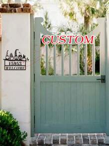 Personalized House Numbers For Outside | Custom Metal House Numbers Sign | Art Decor House Numbers | Outdoor Metal Number Sign | Unique House Numbers Plaque Gifts Birthday Graduation - Black - View 1