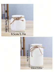 Striped Plastic Flower Vase For Succulent Plants (Not Waterproof), Suitable For Dried Flower Decor, Home Decor, Restaurant/Dining Table Decor, Wedding/Party Decor, Holiday Vase Gifts Birthday Graduation